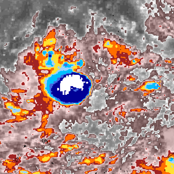 Satellite image near maximum intensity